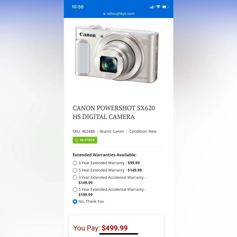 Canon SX620 HS